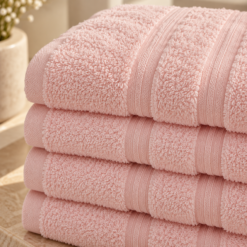 Alternative view of Karaca Home Road 100% Cotton 4-Piece Face Towel Set 50 × 90 cm – Powder, 200.21.01.0735