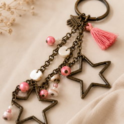 Alternative view of Karaca Home Decorative Star Keychain – Pink Tassel Charm, 153.19.01.1483