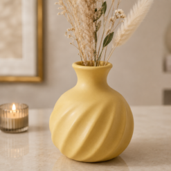 Karaca Home Velma Petit Ceramic Vase – Yellow, 300.23.01.0542