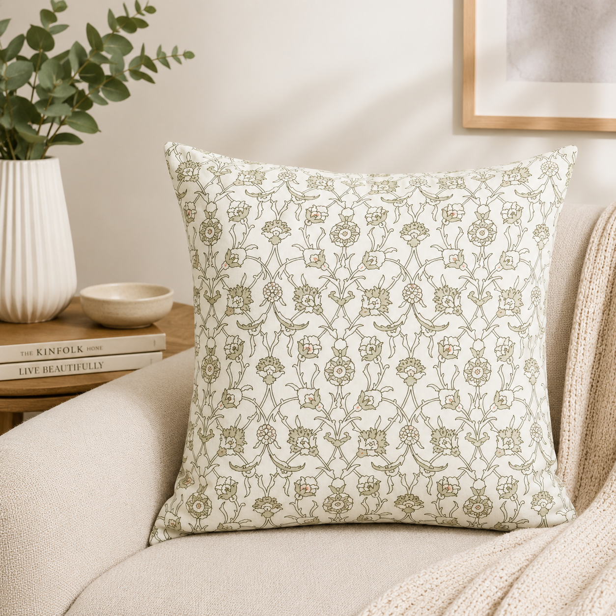 Karaca Home Yeditepe Combined Patterned Cushion 45 × 45 cm, 200.19.01.0493 1 Karaca Home Yeditepe Combined Patterned Cushion 45 × 45 cm, 200.19.01.0493