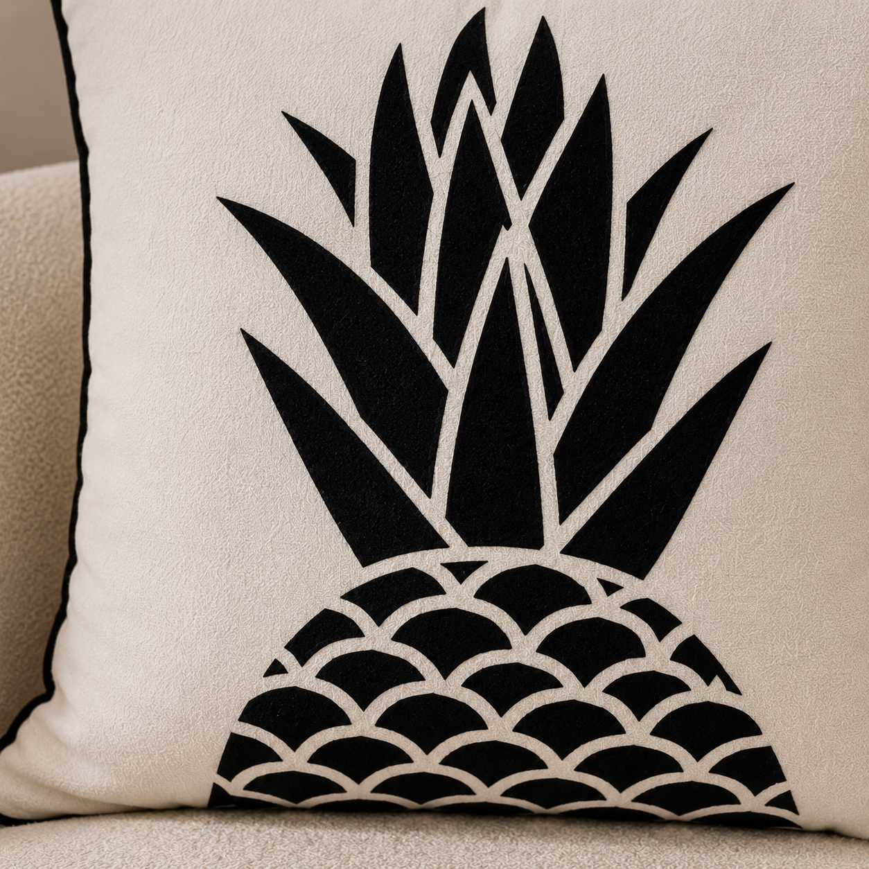Karaca Home Pineapple Filled Cushion 43 × 43 cm, 153.09.01.6398 2 Karaca Home Pineapple Filled Cushion 43 × 43 cm, 153.09.01.6398 - Image 2