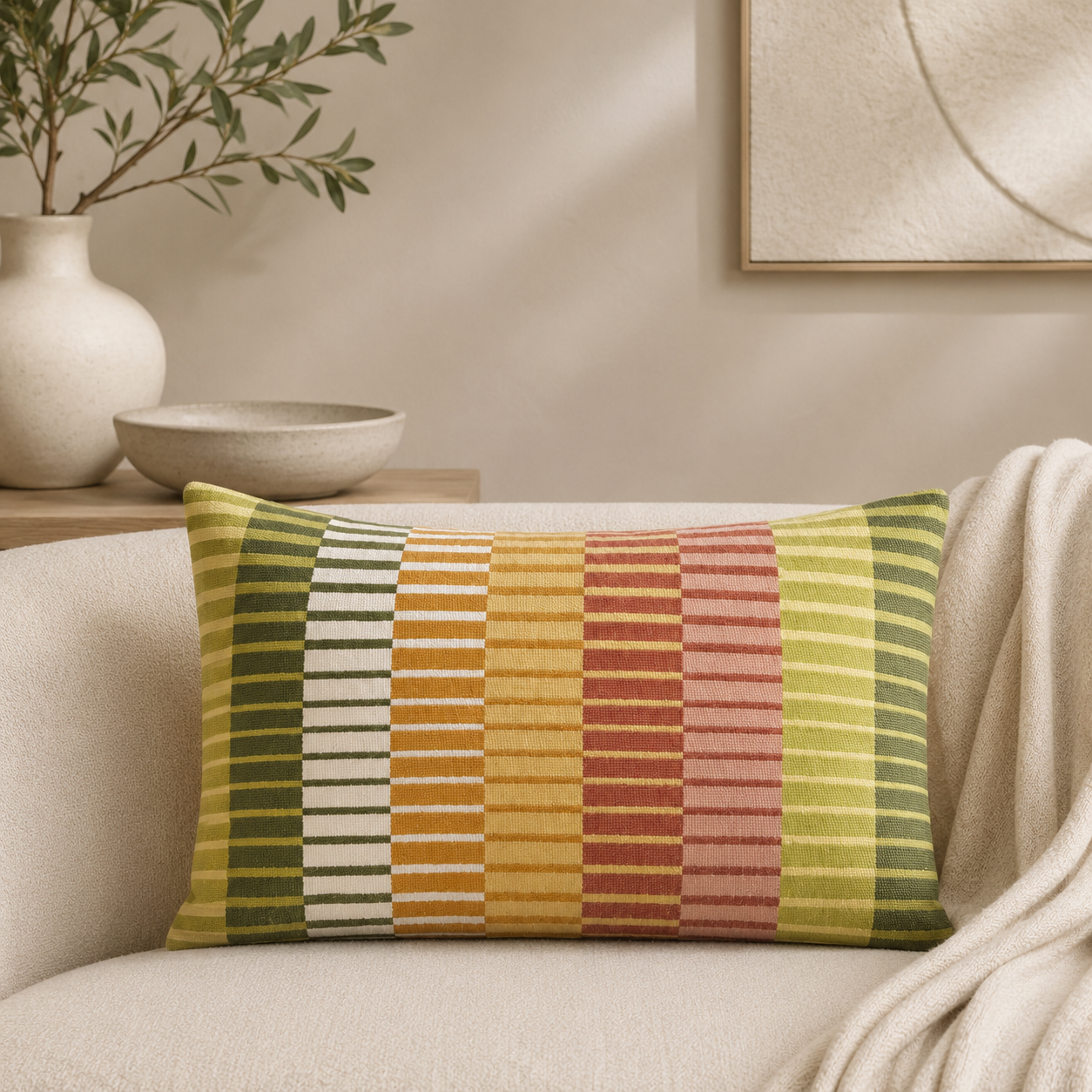 Karaca Home Moreno Patterned Cushion 35 x 55 cm, 200.22.14.0501 1 Karaca Home Moreno Patterned Cushion 35 x 55 cm, 200.22.14.0501