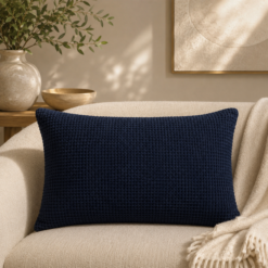 Karaca Home Decorative Stuffed Pillow Navy Blue 30 × 45 cm, 180.01.01.0390