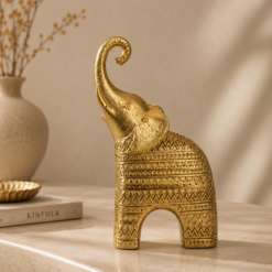 Karaca Home Joyful Gold Elephant Figurine 18 cm, 300.22.02.0011