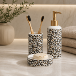Karaca Home Wild 3-Piece Bathroom Set – Leopard, 300.23.01.0209
