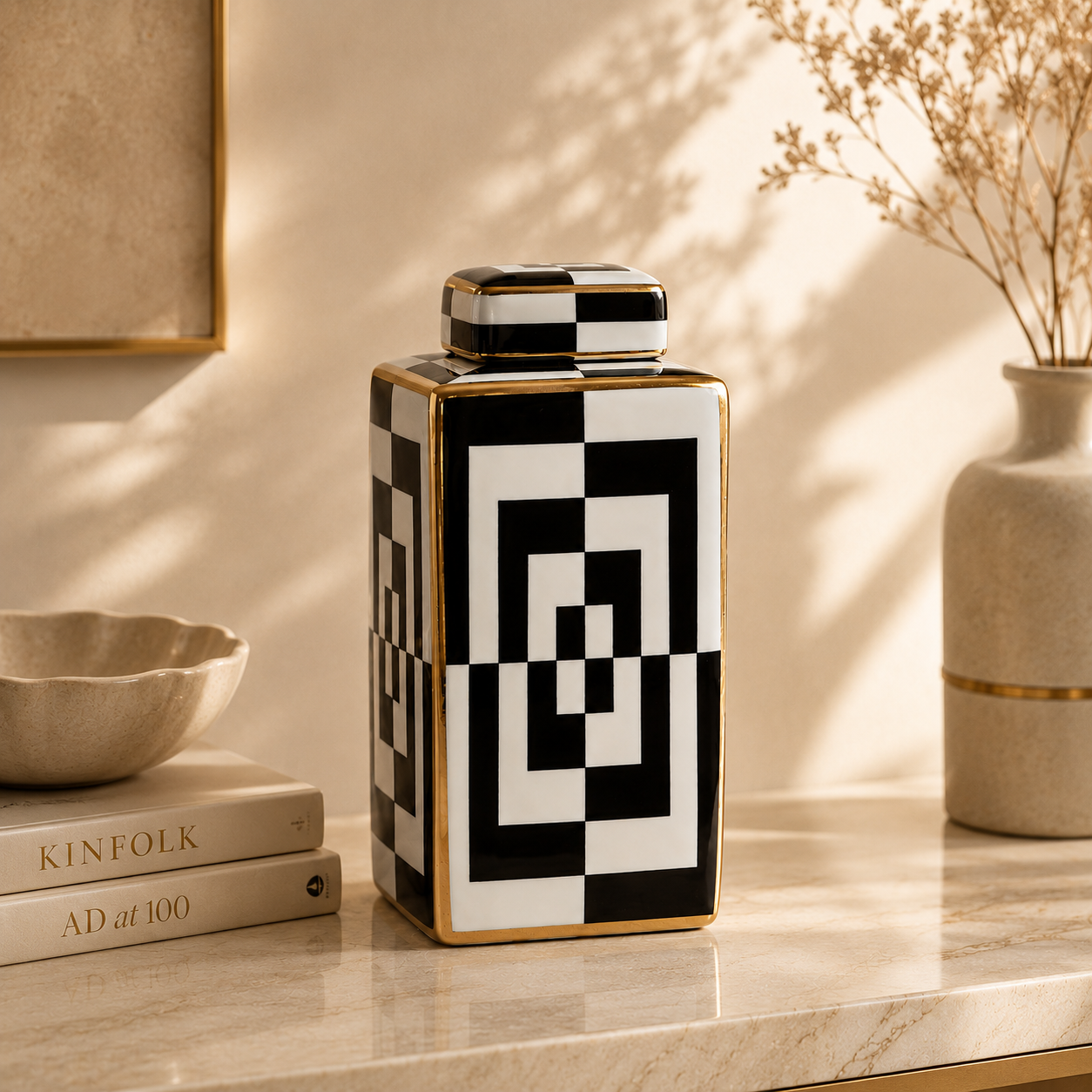 Karaca Hailey Long Cube Vase 30 cm, 300.22.02.0385 1 Karaca Hailey Long Cube Vase 30 cm, 300.22.02.0385