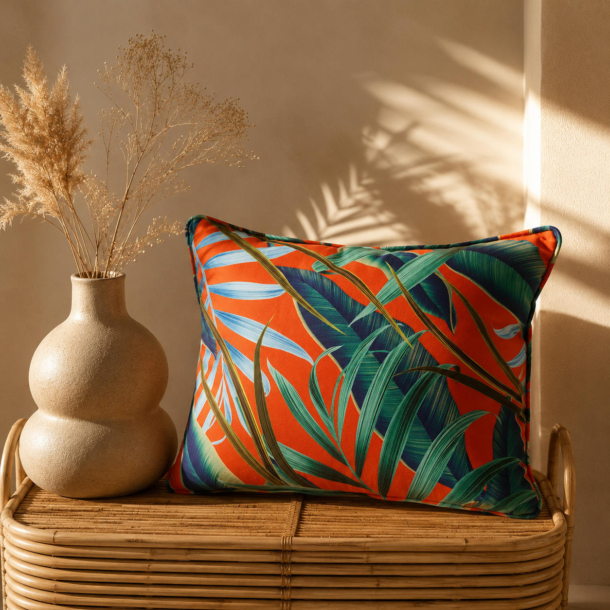 Karaca Home Jungle Orange Decorative Pillow 35 x 45 cm, 300.21.02.0233 1 Karaca Home Jungle Orange Decorative Pillow 35 x 45 cm, 300.21.02.0233