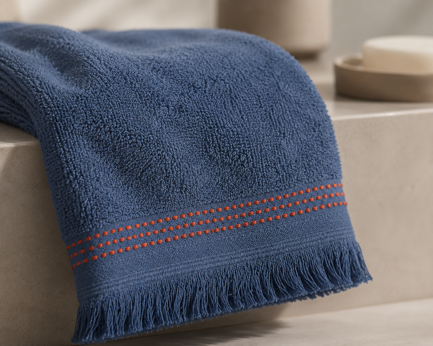 Karaca Home Softy 100% Cotton Appliqued Face Towel 50x90 cm, 200.19.01.0650 2 Karaca Home Softy 100% Cotton Appliqued Face Towel 50x90 cm, 200.19.01.0650 - Image 2