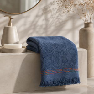 Karaca Home Softy 100% Cotton Appliqued Face Towel 50x90 cm, 200.19.01.0650
