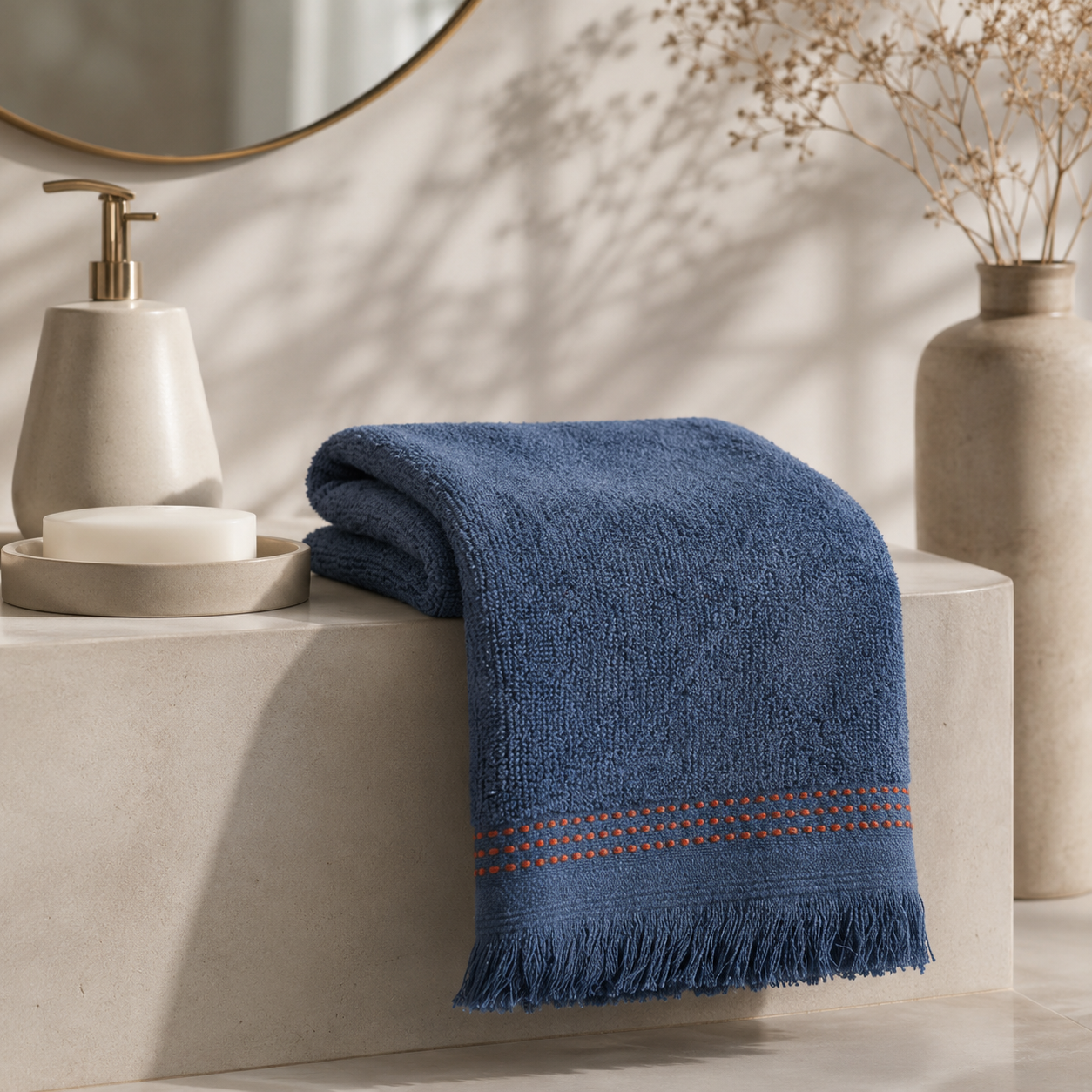 Karaca Home Softy 100% Cotton Appliqued Face Towel 50x90 cm, 200.19.01.0650 1 Karaca Home Softy 100% Cotton Appliqued Face Towel 50x90 cm, 200.19.01.0650