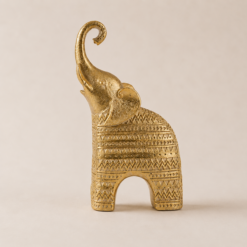 Alternative view of Karaca Home Joyful Polystone Elephant Figurine 18 cm – Elegant Gold Finish, 300.22.02.0011