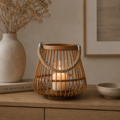 Karaca Home Melanie Bamboo Lantern 23x22 cm, 300.22.02.0048