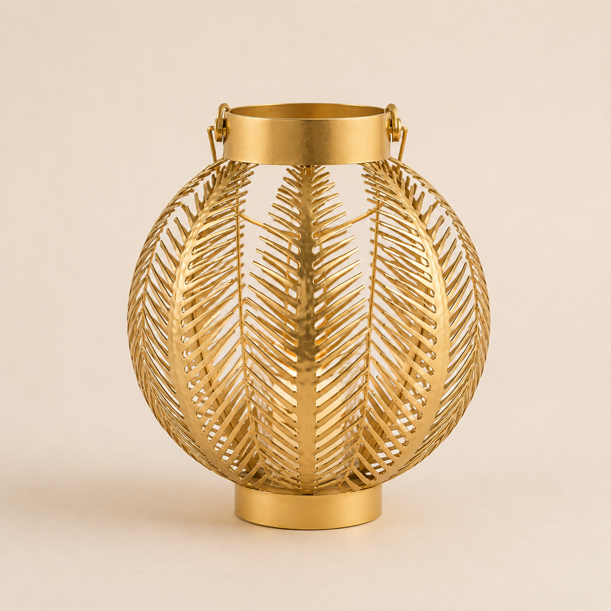 Karaca Home Leaf Metal Lantern 23 x 27 cm, 300.22.02.0523 2 Karaca Home Leaf Metal Lantern 23 x 27 cm, 300.22.02.0523 - Image 2
