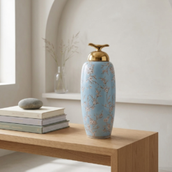 Alternative view of Karaca Home Deep Vase 48 cm – Blue Floral , 300.01.01.2491