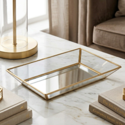Alternative view of Karaca Line Glass Tray 30×18 cm – Elegant Serving & Display Tray, 300.21.02.0169