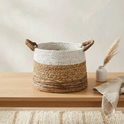 Karaca Home Bali Line Wicker Basket - [31x31x25cm], 300.21.02.0128