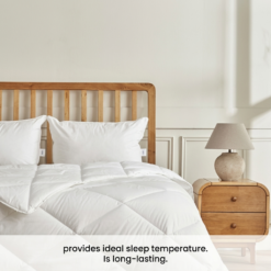 Karaca Home Elite Cotton Nano Single Duvet Set with Pillowcase Included 155x215 cm – White, 200.22.14.0495