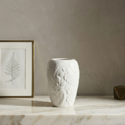Karaca Home Madelyn Cylindrical White Vase 17 cm, 300.23.01.0545