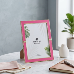 Karaca Jovanna Photo Frame – Pink with Gold Detail, 300.22.02.0096