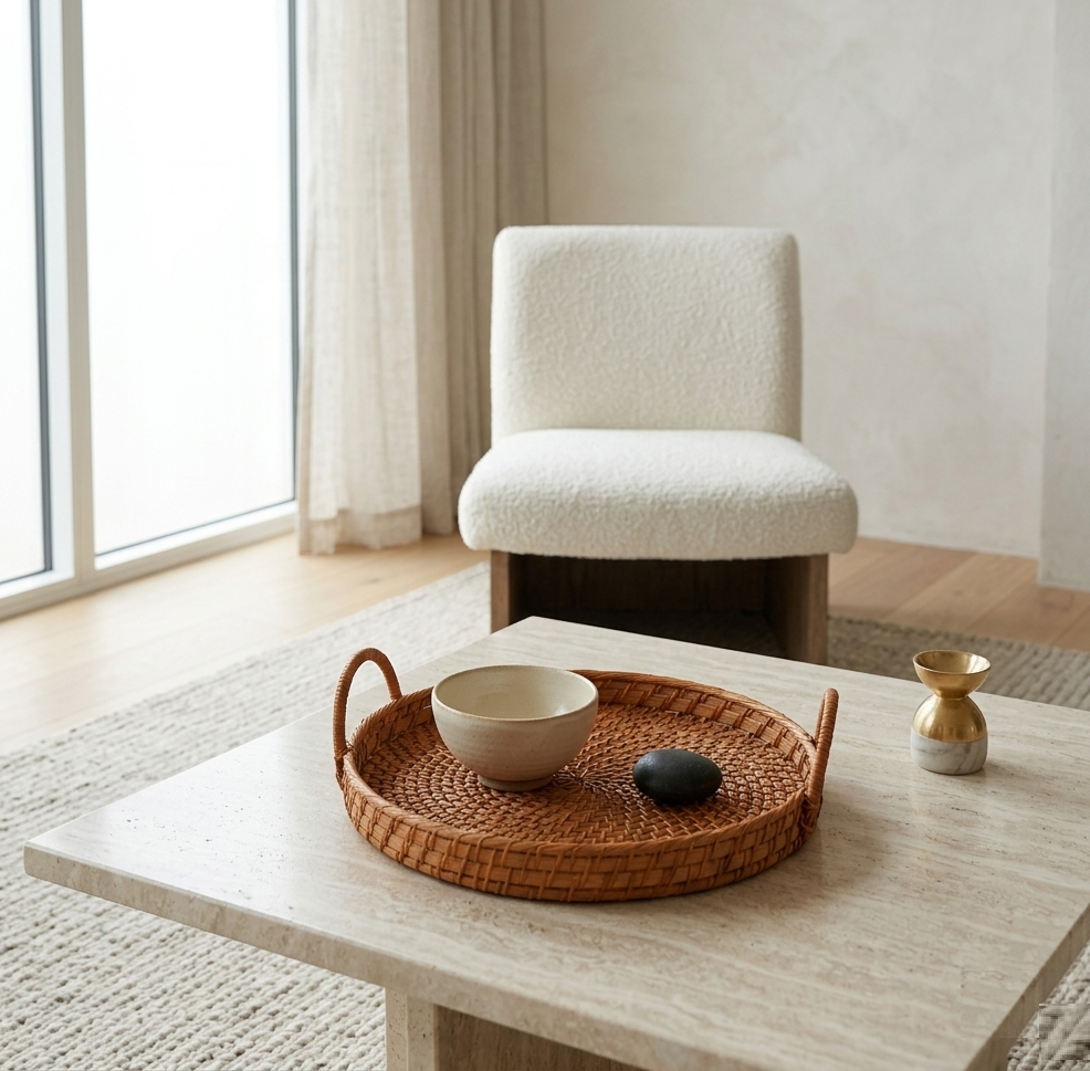 Karaca Home Boho Rattan Tray 35 cm – Natural Decorative Serving Tray, 300.21.02.0280 4 Karaca Home Boho Rattan Tray 35 cm – Natural Decorative Serving Tray, 300.21.02.0280 - Image 4