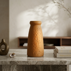 Karaca Home Russell Cylindrical  Mustard Vase – 30 cm, 300.23.01.0528