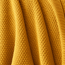 Alternative view of Karaca Home Back To Basic Double Knitted Blanket 200 × 220 cm – Mustard, 200.18.01.0947