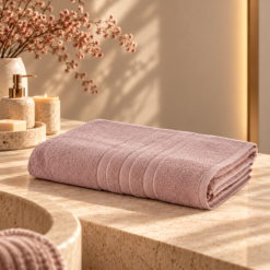 Karaca Home Comfort Touch Plain 100% Cotton Bath Towel 85 × 150 cm – Powder Pink, 200.22.11.0106