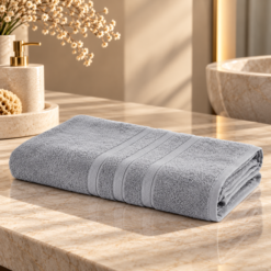 Karaca Home Comfort Touch Plain 100% Cotton Bath Towel 85 x 150 cm – Grey, 200.22.11.0105