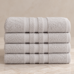 Alternative view of Karaca Home Road 100% Cotton 4-Piece Face Towel Set 50 × 90 cm – Grey, 200.21.01.0736
