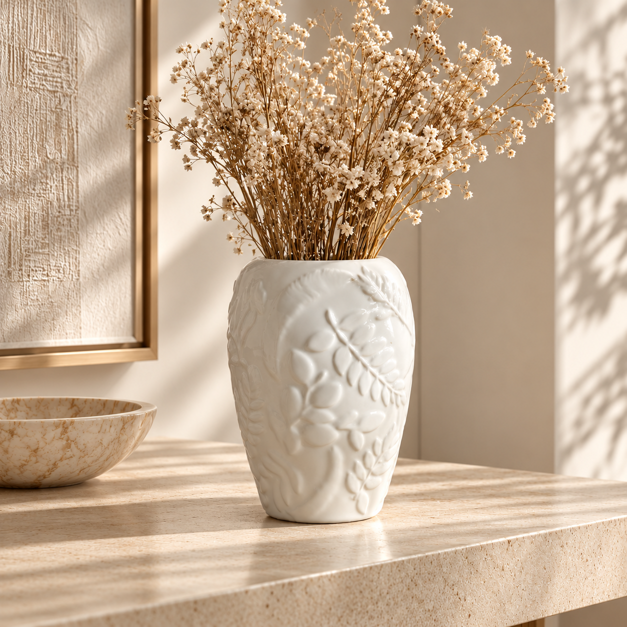 Karaca Home Madelyn Cylindrical White Vase – 17 cm, 300.23.01.0545 1 Karaca Home Madelyn Cylindrical White Vase – 17 cm, 300.23.01.0545