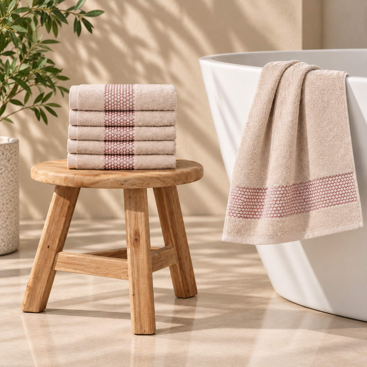 Karaca Home Honey 100% Cotton 6-Piece Hand Towel Set 30 × 50 cm – Beige, 200.21.01.0741 2 Karaca Home Honey 100% Cotton 6-Piece Hand Towel Set 30 × 50 cm – Beige, 200.21.01.0741 - Image 2