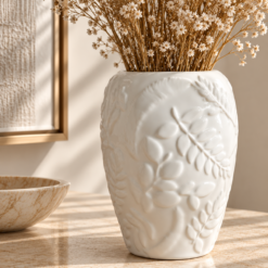 Alternative view of Karaca Home Madelyn Cylindrical White Vase – 17 cm, 300.23.01.0545