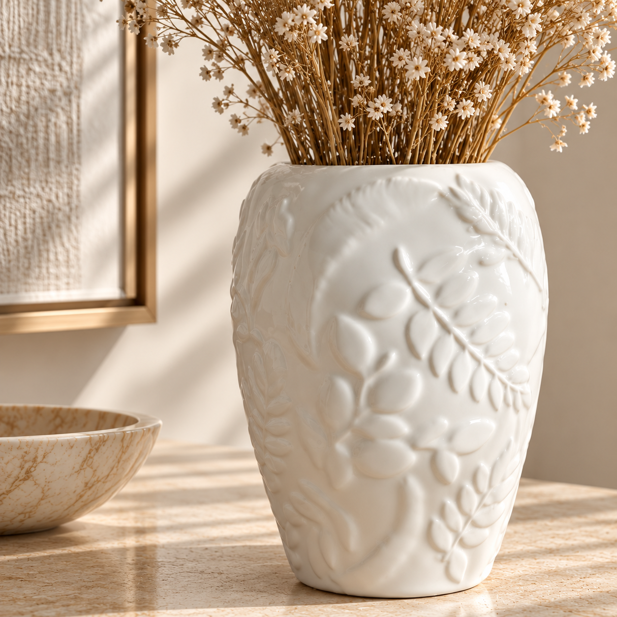 Karaca Home Madelyn Cylindrical White Vase – 17 cm, 300.23.01.0545 2 Karaca Home Madelyn Cylindrical White Vase – 17 cm, 300.23.01.0545 - Image 2