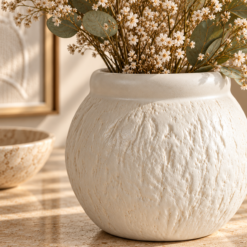 Alternative view of Karaca Home Russel Sculptural White Vase – 18 cm, 300.23.01.0530