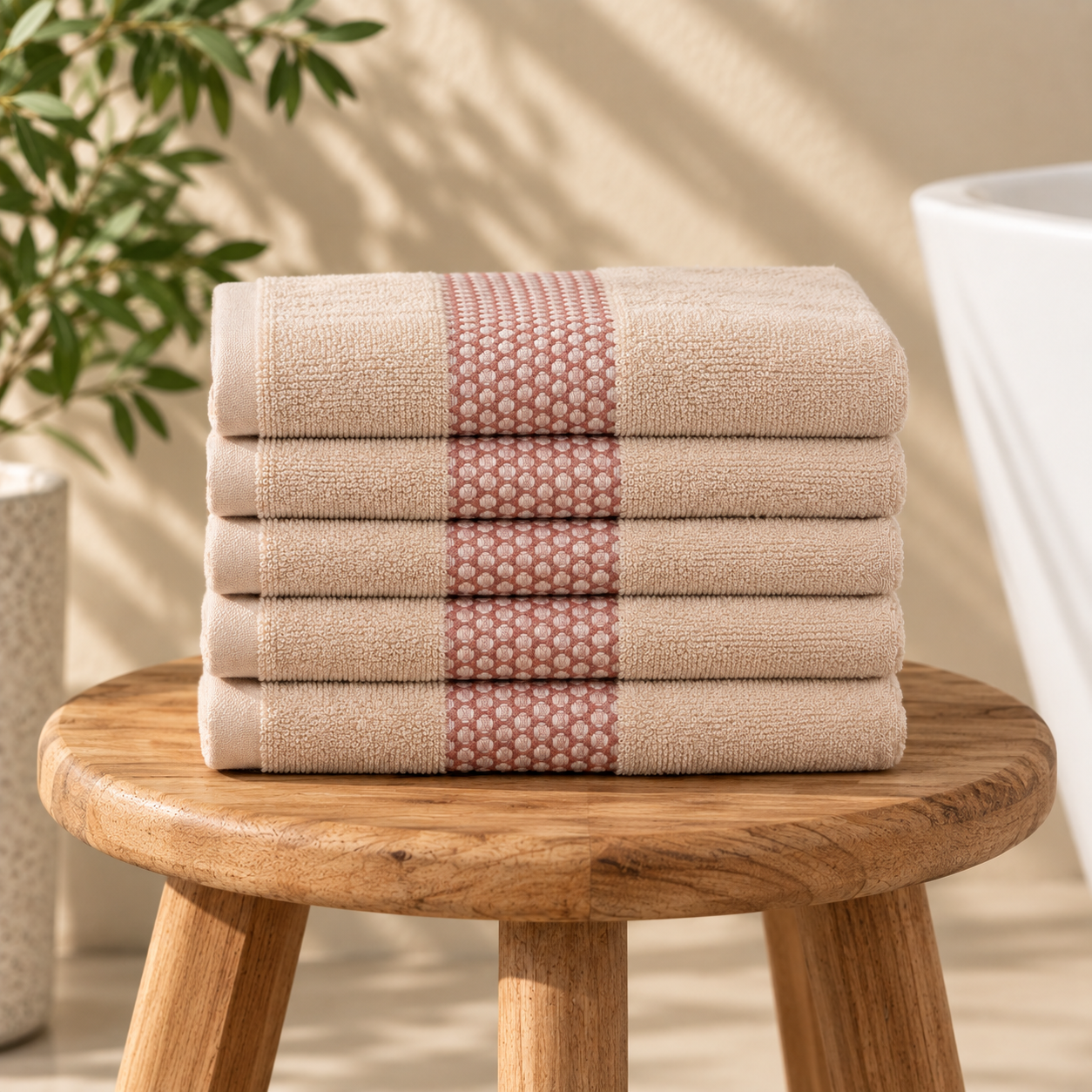 Karaca Home Honey 100% Cotton 6-Piece Hand Towel Set 30 × 50 cm – Beige, 200.21.01.0741 1 Karaca Home Honey 100% Cotton 6-Piece Hand Towel Set 30 × 50 cm – Beige, 200.21.01.0741
