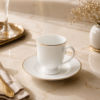Karaca Alin 6-Piece Coffee Cup Set with Saucers 85 ml, 153.03.05.0235