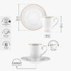Karaca Alin 6-Piece Coffee Cup Set with Saucers 85 ml, 153.03.05.0235 - Image 7