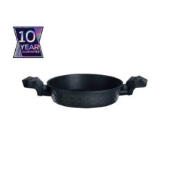 Karaca BioDiamond Non-Stick Induction Antibacterial Handle Shallow Stock Pot, 20cm [Black], 153.03.08.0417