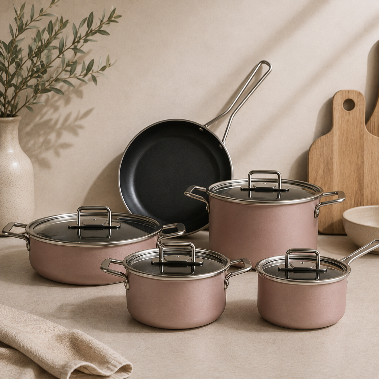 Karaca Mastermaid BioDiamond 9-Piece Cookware Set, 153.03.08.2883 7 Karaca Mastermaid BioDiamond 9-Piece Cookware Set, 153.03.08.2883 - Image 7