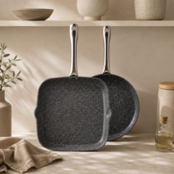 Alternative view of Karaca Biogranit Navy Stone Wok & Grill Pan Set – 2 Pieces, 153.09.01.1645