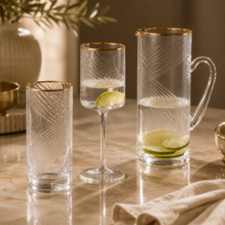 Karaca Lebanon 68 Karaca Ares 25-Piece Glass & Carafe Premium Set, 153.09.01.2432