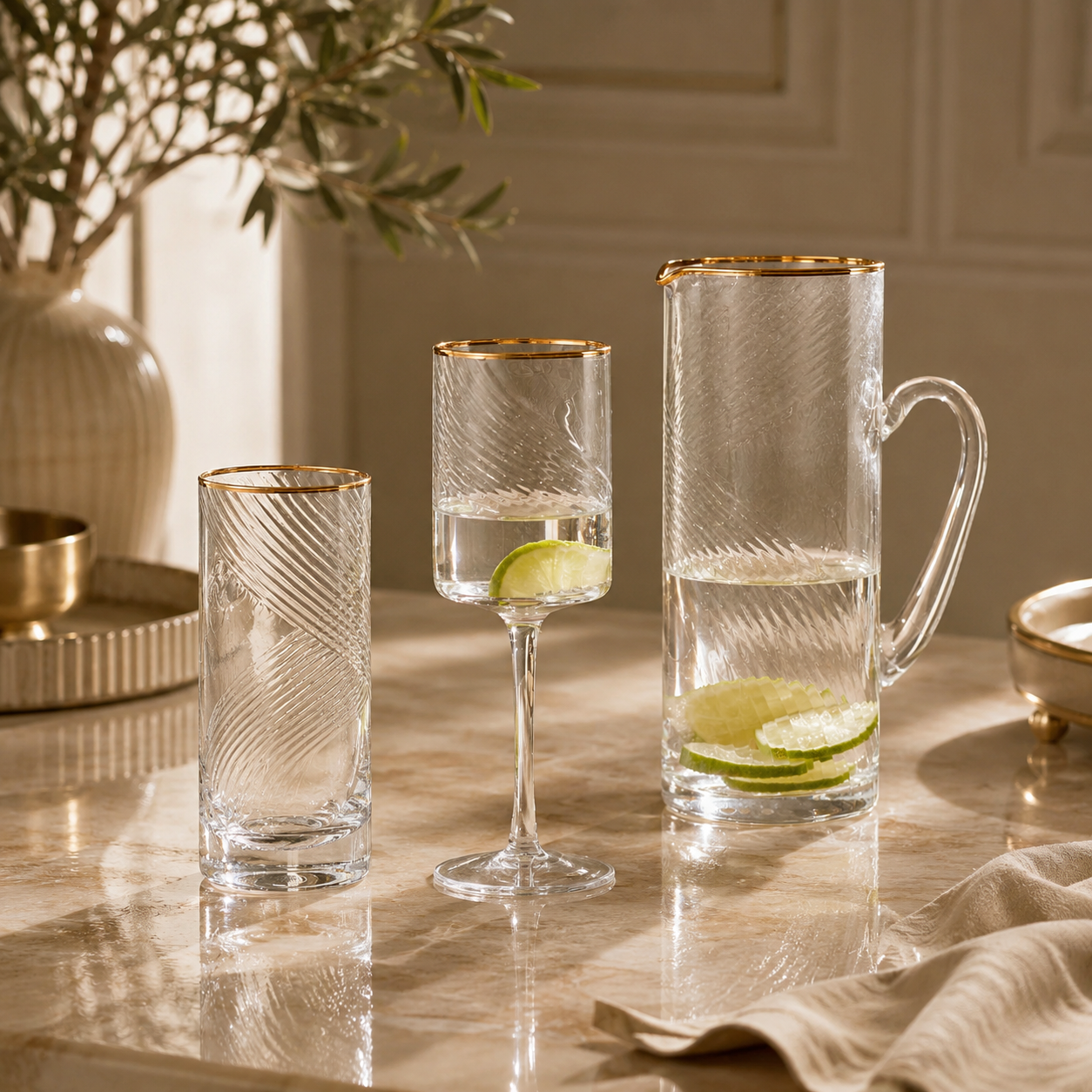 Karaca Ares 25-Piece Glass & Carafe Premium Set, 153.09.01.2432 4 Karaca Ares 25-Piece Glass & Carafe Premium Set, 153.09.01.2432 - Image 4