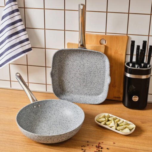 Karaca Biogranit Nare Wok - Grill Set [Blue], 153.09.01.3580