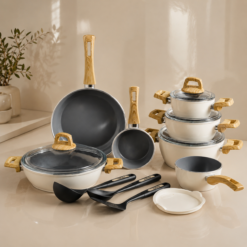 Karaca x Refika Swiss Crystal 15-Piece Cookware Set, 153.09.01.3591