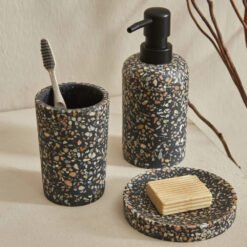 Karaca Home Elera Bathroom Accessory Set 3Pcs [Black], 153.09.01.5203