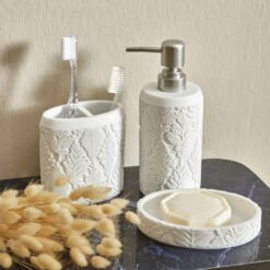 Karaca Home Maia Bathroom Accessory Set 3Pcs [White], 153.09.01.5205