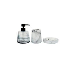 Karaca Home Aline Bathroom Accessory Set of 3 [Anthracite], 153.09.01.5542