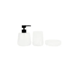 Alternative view of Karaca Home Aline Bathroom Accessory Set of 3 - White, 153.09.01.5543