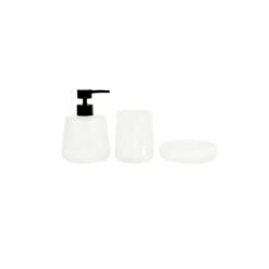 Karaca Home Aline Bathroom Accessory Set of 3 [White], 153.09.01.5543