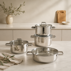 Alternative view of Karaca Valora 8-Piece Stainless Steel Cookware Set, 153.09.01.7079